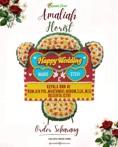 Papan Bunga Pernikahan Kuto Batu